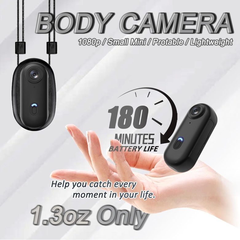Action Mini Body Camera 128G with Audio & Video Recording - 1080p Personal Civilian Wearable Small Cam - Tiny Pocket Vlogging Portable Hands Free Worn POV Recorder - Travel Pets Baby Family - Image 2