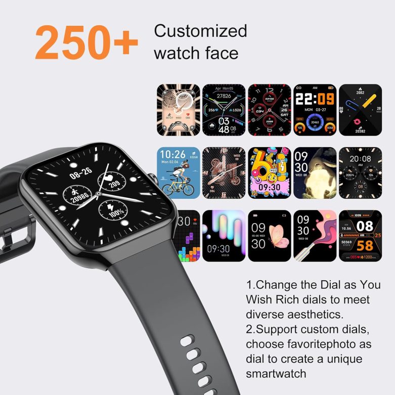 Smart Watch for Men Women, 1.96"HD Smartwatch (Answer/Make Call) with Heart Rate/Sleep Monitor/Pedometer/Spo2, 2025 New Fitness Watch 113+ Sport Modes, IP68 Waterproof Activity Tracker for Android iOS - Image 4