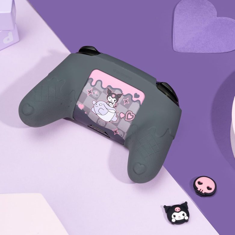 Switch Pro Controller Skin,Cute Soft Silicone Protective Cover Skin,Anti-Slip Protective Case for Switch Pro Controller with 2 Thumb Grip Caps and 1 Sticker - Image 4