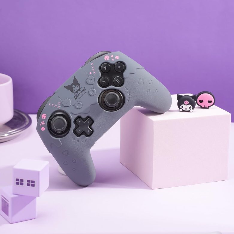 Switch Pro Controller Skin,Cute Soft Silicone Protective Cover Skin,Anti-Slip Protective Case for Switch Pro Controller with 2 Thumb Grip Caps and 1 Sticker - Image 6